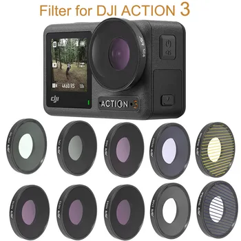 Už DJI VEIKSMŲ 3 Filtras Kamera Profesionalių UV CPL ND8 ND16 ND32 ND64 ND/PL Star Naktį Objektyvo Filtro Rinkinys Priedai