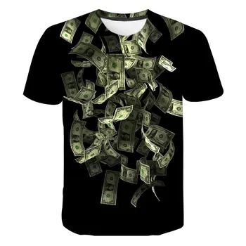 Vasaros Banga Mados JAV Dolerio Nuotrauką Vyrų Marškinėliai Atsitiktinis 3D Spausdinimo Tees Hip-Hop Asmenybės Apvalios Kaklo trumpomis Rankovėmis Viršūnes