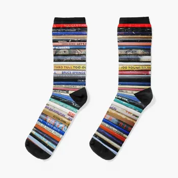 Vintage Retro Įrašyti Albumą Spygliais Kojinės vyriškos kojinės su spausdinimo Moterų kojinės