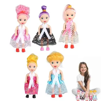 Vnt 11CM Mergina Lėlės Žaislas Atsitiktiniai Pristatymo Mažos Lėlės Suknelė Ir Bateliai Mielas Amerikos Lėlės, Žaislai Vaikams, Vaikams Mergina