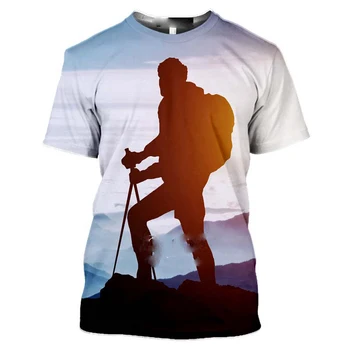 Vyrai Ir Moterys, Lauko Alpinizmo Modelio 3D Atspausdintas Tees Vasaros Atsitiktinis Sporto Atsitiktinis Marškinėliai Mados Tendencija Kvėpuojantis T-shirt