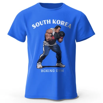 Vyriški Sportiniai Marškinėliai Bokso SALĖ Pietų Korėja 3D Atspausdintas Quick Dry Kvėpuojantis Tees Vyrams, Moterims Topai Vasaros Sportwear Negabaritinius