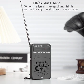 W-909 Mini Radijas FM/AM Skaitmeninis Paieška Radijo imtuvas FM 87-108MHz MP3 Muzikos Grotuvas, Radijo imtuvai už AA baterijos