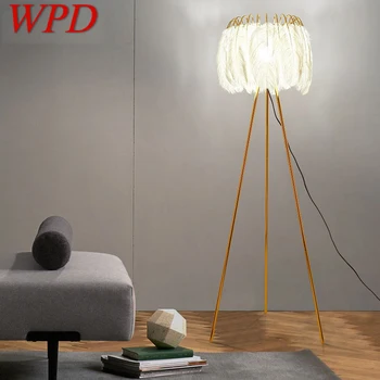 WPD Šiaurės Plunksnų Grindų Lempos Šiuolaikinio Meno Šeimos Iiving Kambarys Miegamasis Kūrybiškumą LED Dekoratyvinis Nuolatinis Šviesos