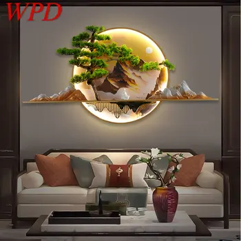 WPD Šiuolaikinės Vaizdą Sienos Šviesos diodų (LED Kinijos Kūrybos Kraštovaizdį Freskos Sconce Lempa Namų Kambarį Tyrimas Miegamojo Puošimas