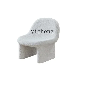 ZC Glutinous Balta Laisvalaikio Kėdė Dizaineris Gyvena Vieno Kambario Sofa-Šiuolaikinės Silikono Oda Meno Sofos
