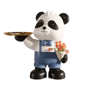 Šiaurės Kambario Dekoro Animacinių Filmų Panda Skulptūrų Kūrybos Namų Puošybai Grindų Sofos Pusėje Stalo Kūrybos Namų Reikmenys Gyvūnų Vaza
