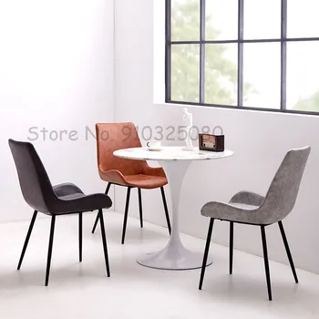 Šiaurės Valgomojo Kėdės, Virtuvės Baldai, Valgomojo Kėdės, American Retro Kaustytomis Geležies Pramonės Stiliaus Atlošas Dizainerio Kėdė