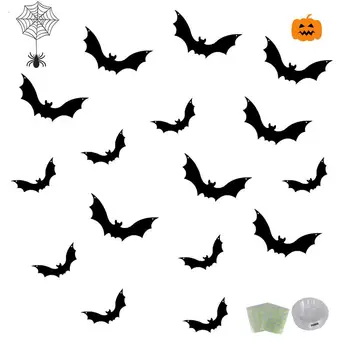 Šikšnosparniai Sienų Dekoras 16Pcs Vandeniui 3D Šikšnosparniai Partija Pasisako Realus Šalies Apdaila Lubos Kieme Langą ir Medžio