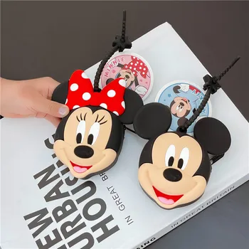 Naujausias Mickey Minnie Mouse Silikagelio Monetos Rankinėje Disney Animacinių Filmų Kawaii Anime Mini Piniginės Nešiojamų Pakabukas 